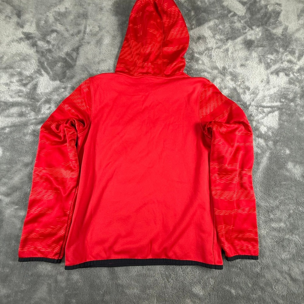 Under Armour Red ColdGear Hoodie Boys Large Loose Fit Athletic Hoodie - Picture 4 of 6